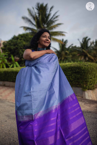 Soft Silk - Purple with Blue