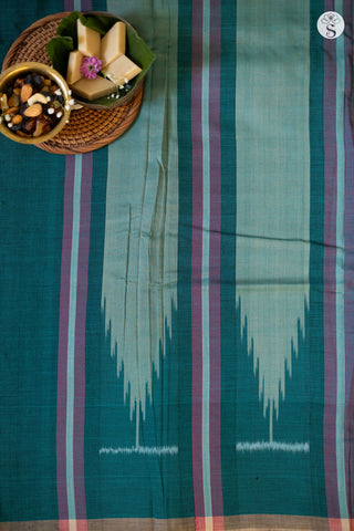 Cotton - Chinalampatti Ikat Red with Green