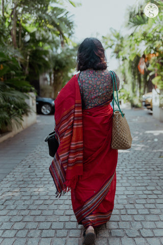 Mushru Varigal - Cotton - Ivy Red