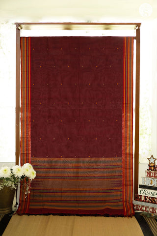 Mushru Varigal - Cotton - Dark Red