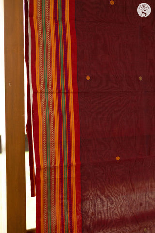 Mushru Varigal - Cotton - Dark Red