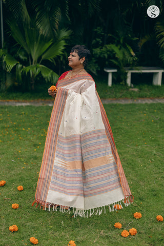 Mushru Varigal - Silk Cotton - Pearl White