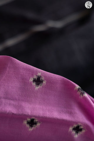 Double Ikat - Cotton - Lavender with Black border