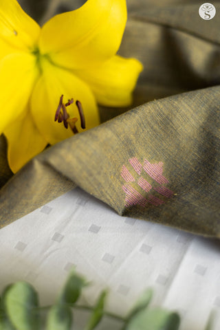 Fulia Cotton - Natural dyed Light Green Jamdani with Pink, Blue & Beige motifs