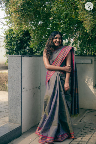 Mushru Varigal - Cotton - Dirty Green
