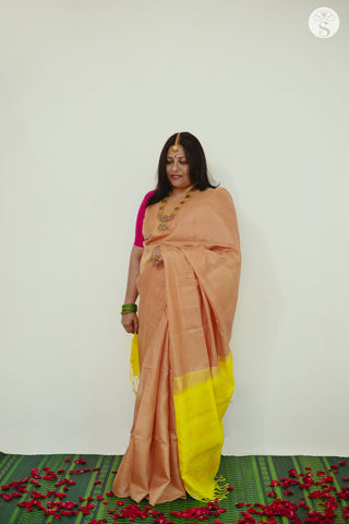 Soft Silk - Magenta with Bright Yellow