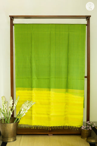 Soft Silk - Bottle Green with Bright Yellow