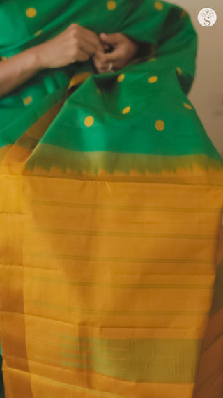 Light Silk - Jade Green with Mustard