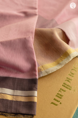 Chanderi Silk Cotton - Berry Kondaatum - Baby Pink